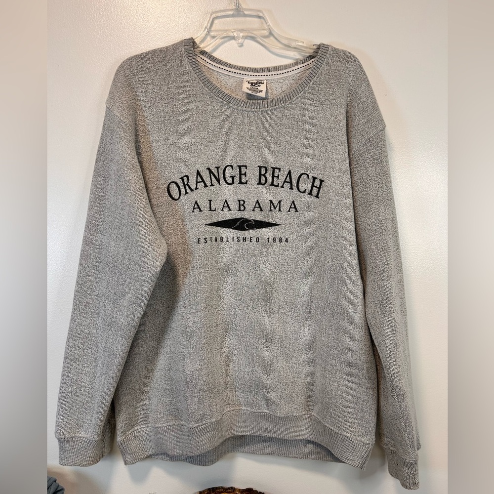 Pacific & Co. Orange Beach, Alabama gray long sleeve sweatshirt Women’s Large